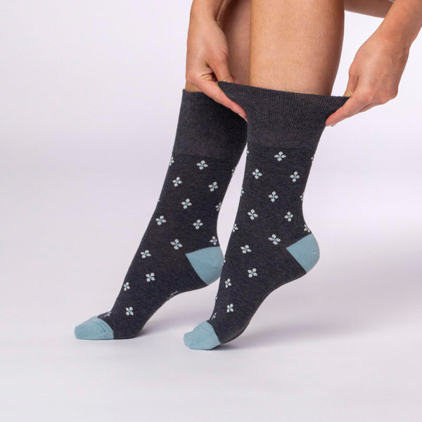 3 Pairs Ladies Cotton Socks - Micro Pattern