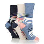 Load image into Gallery viewer, 3 Pairs Ladies Cotton Socks - Gradient Stripe
