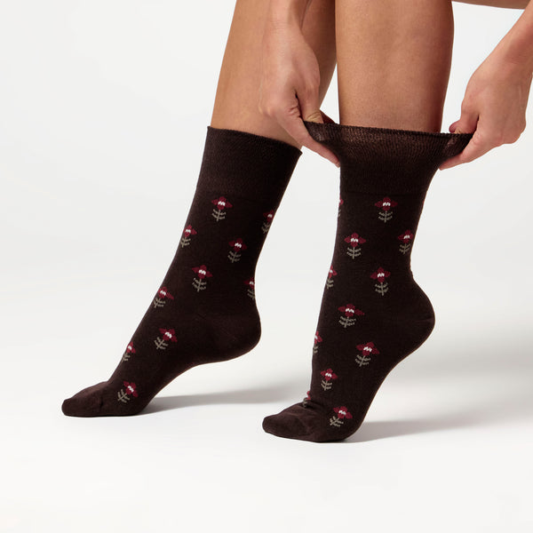 3 Pairs Ladies Cotton Socks - Fairisle Fancy