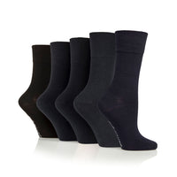 5 Pairs Ladies Dry Comfort Socks - Black