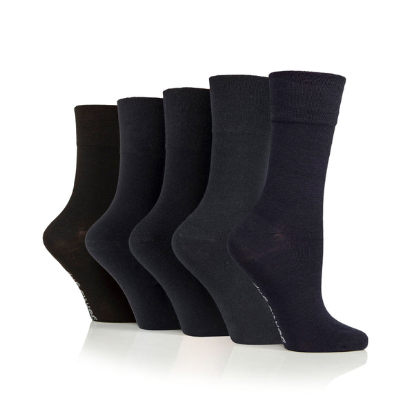 5 Pairs Ladies Dry Comfort Socks - Black