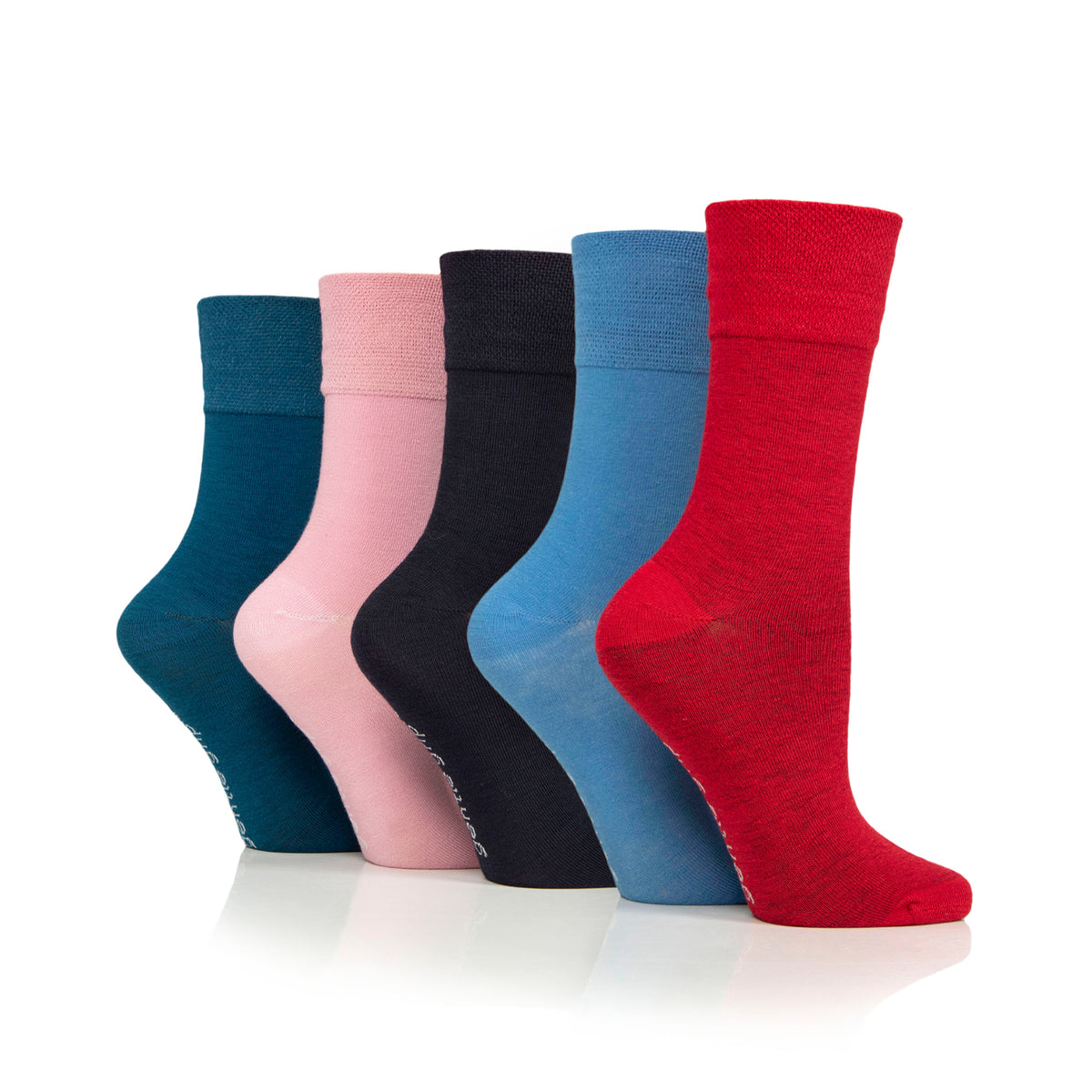 5 Pairs Ladies Dry Comfort Socks - Colour Bloom