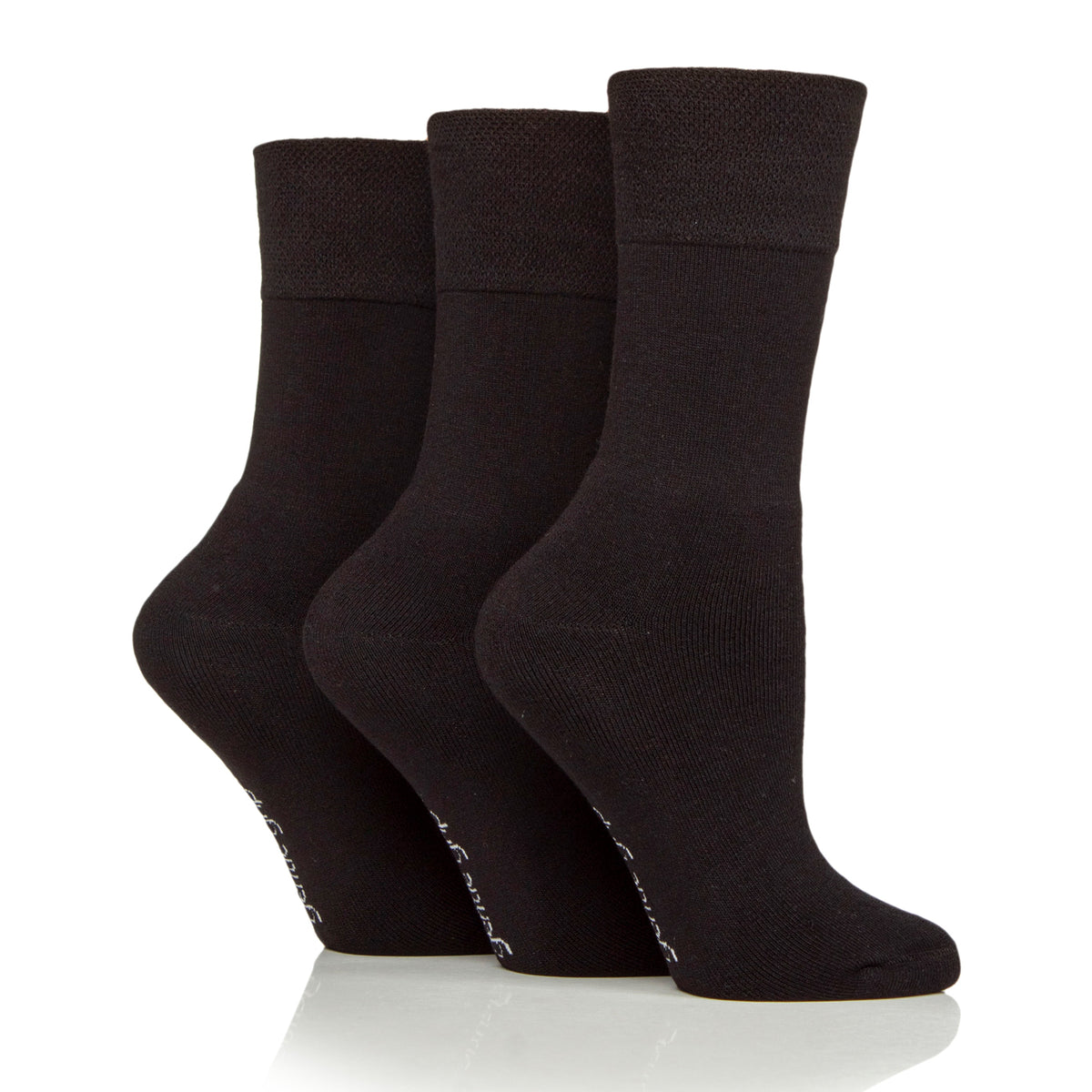 3 Pairs Bamboo Leisure Socks - Black