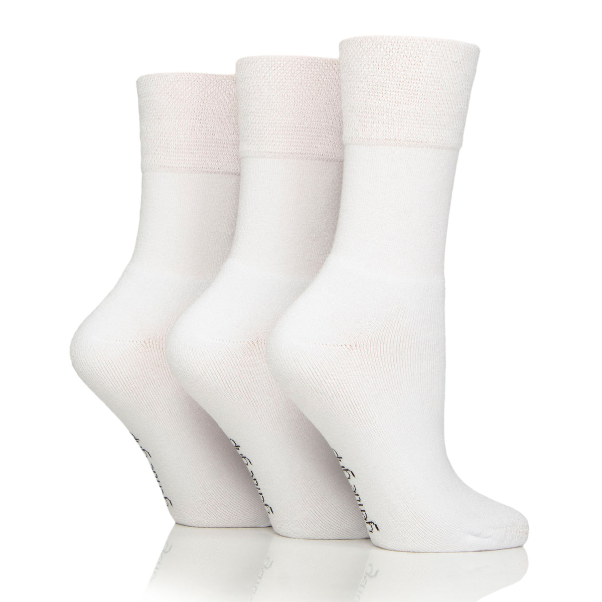 3 Pairs Bamboo Leisure Socks - White