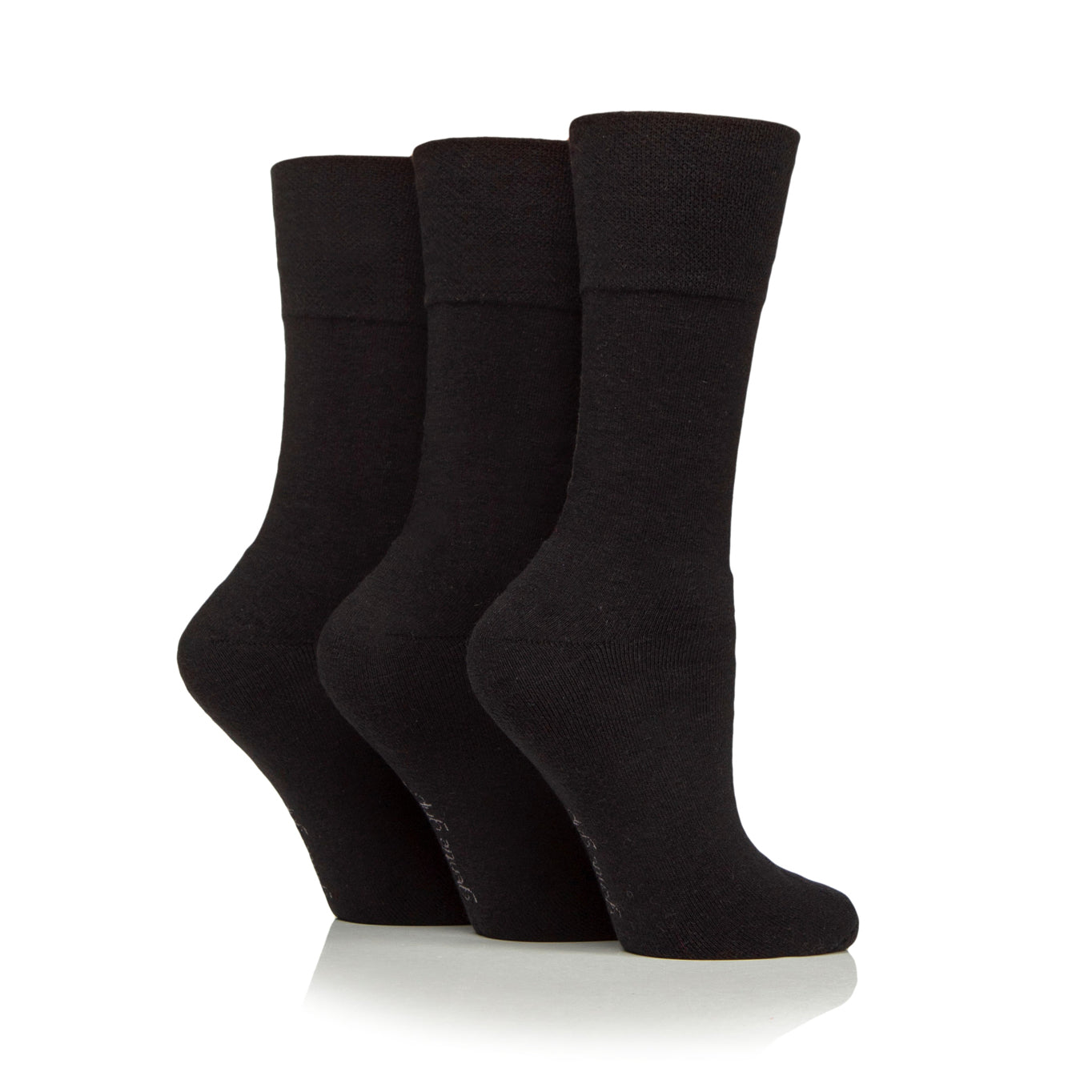 3 Pairs Ladies Sports Socks - Black