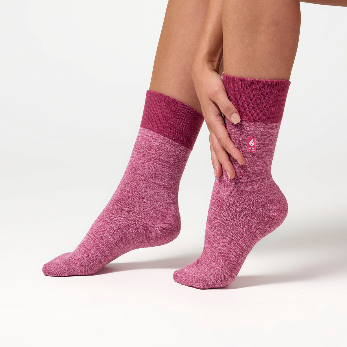 1 Pair Ladies Thermal Socks - Muted Pink