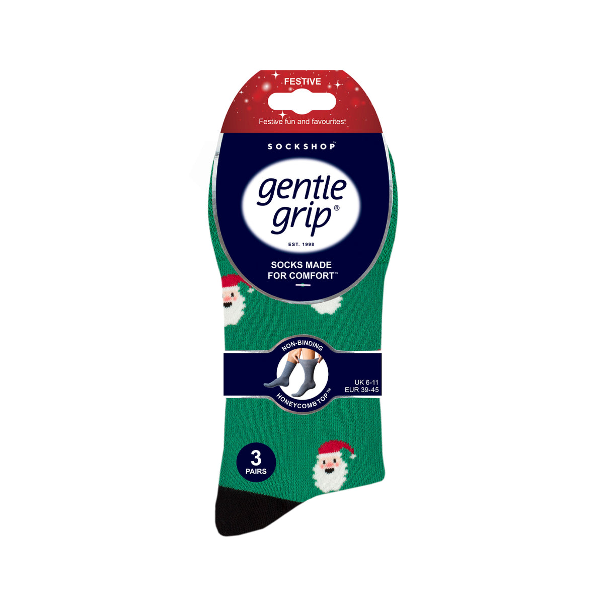 Lot de 3 paires de chaussettes de Noël amusantes pour homme - Icônes festives