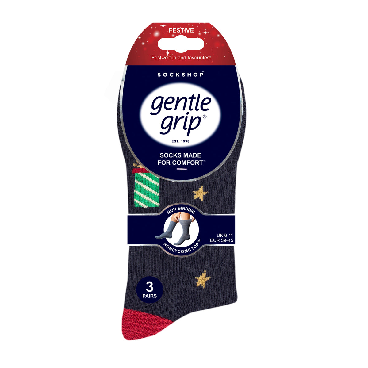 Lot de 3 paires de chaussettes de Noël amusantes pour homme - Icônes festives