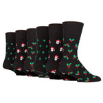 Load image into Gallery viewer, 6 Pairs Men&#39;s Fun Feet Christmas Socks - Santa Mix
