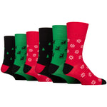 Load image into Gallery viewer, 6 Pairs Men&#39;s Fun Feet Christmas Socks - Festive Icons
