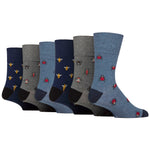 Load image into Gallery viewer, 6 Pairs Men&#39;s Fun Feet Cotton Socks - Bugs
