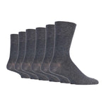 Load image into Gallery viewer, 6 Pairs Men&#39;s Plain Cotton Socks - Charcoal
