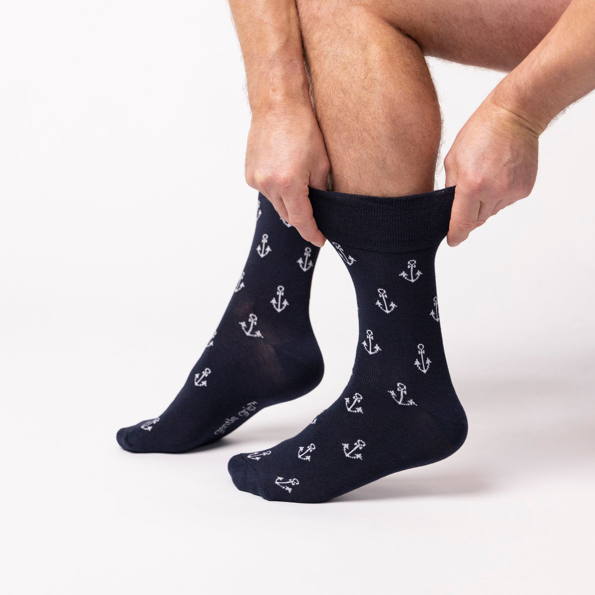 6 Pairs Mens Holiday Cotton Socks - Anchor