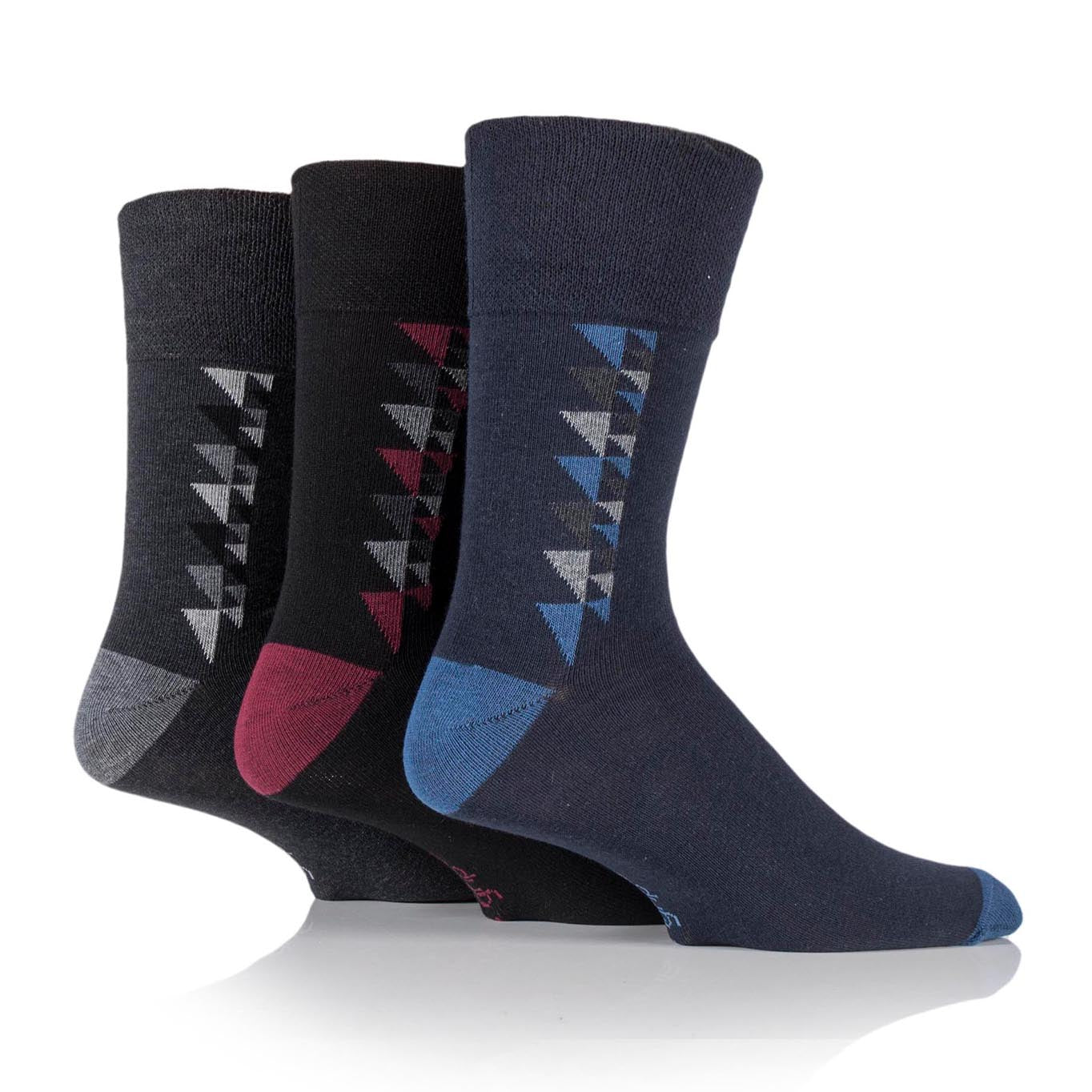 3 Pairs Men's Cotton Socks - George Design