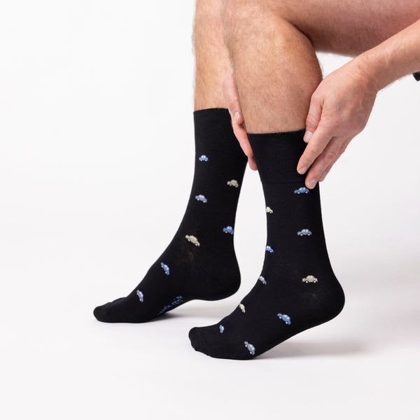 6 Pairs Men's Cotton Socks - Transport