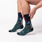 Load image into Gallery viewer, 6 Pairs Men&#39;s Fun Feet Cotton Socks - Under the Stars
