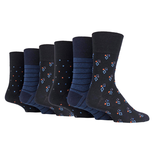 6 Pairs Men's Cotton Socks - Cubic Control