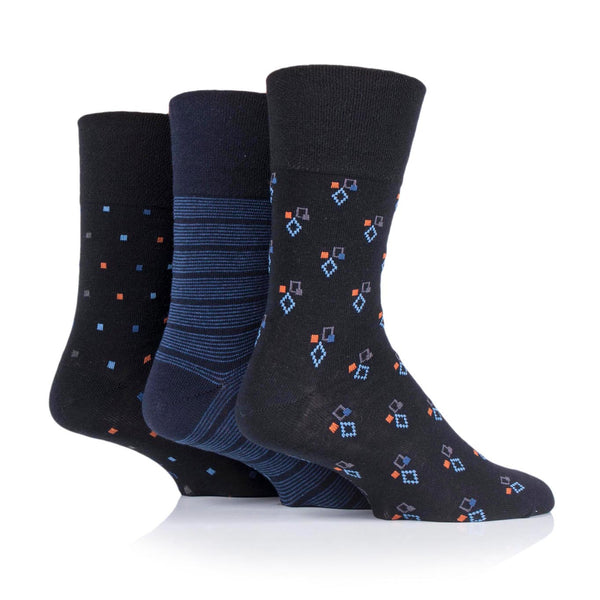 3 Pairs Men's Cotton Socks - Cubic Control