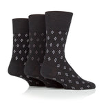 Load image into Gallery viewer, 3 Pairs Men&#39;s Twilight Cotton Socks - Black
