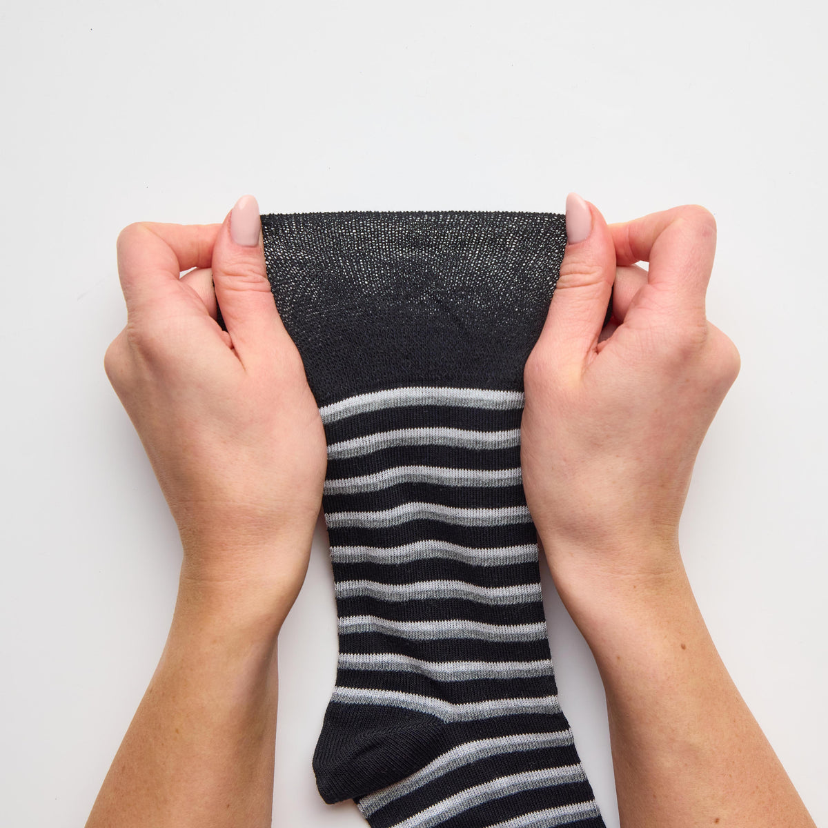Lot de 3 paires de chaussettes en coton à rayures variées Litha pour homme - Noir