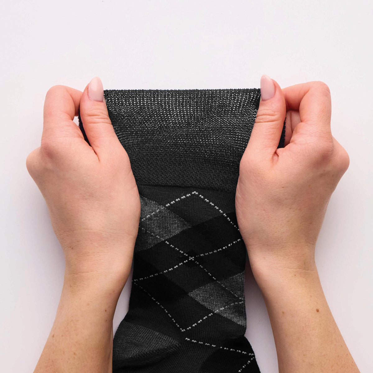 3 Paar Herren-Baumwollsocken mit Argyle-Muster – Leven Schwarz/Anthrazit