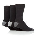 Load image into Gallery viewer, 3 Pairs Men&#39;s Apex Cotton Socks - Black
