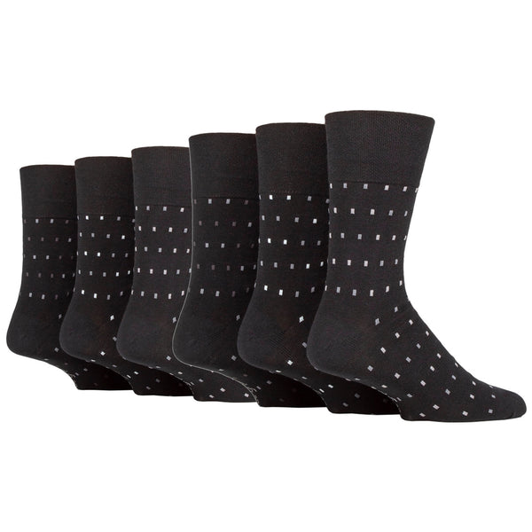 6 Pairs Men's Concerto Cotton Socks - Black