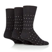 3 Pairs Men's Concerto Cotton Socks - Black