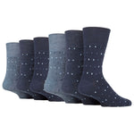 Load image into Gallery viewer, 6 Pairs Men&#39;s Concerto Cotton Socks - Navy/Denim
