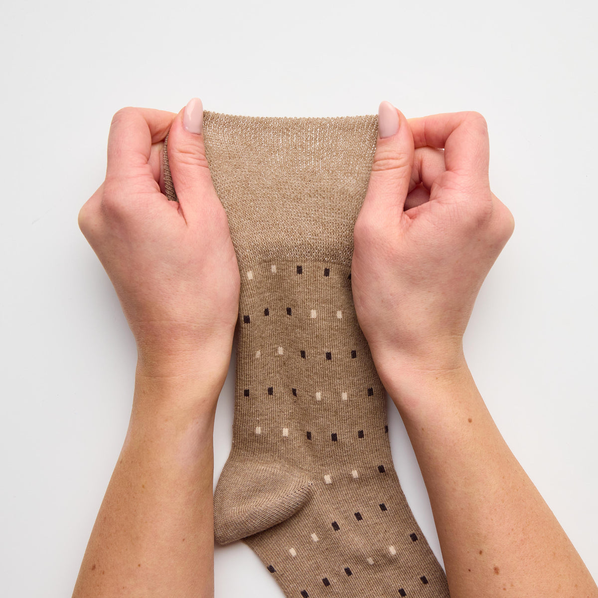 3 Pairs Men's Concerto Cotton Socks - Brown/Natural