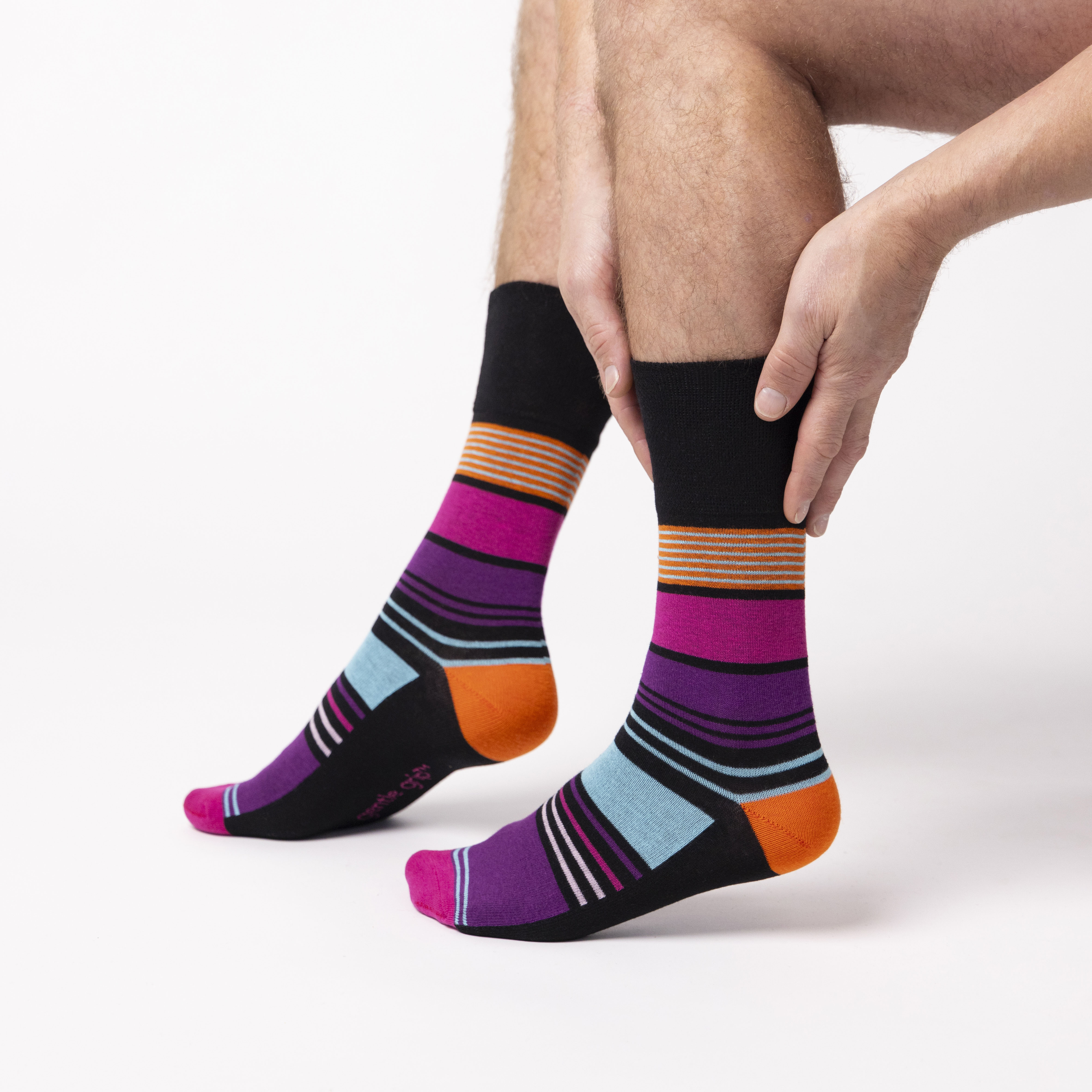 6 Pairs Men's Colourburst Cotton Socks - Vibrant Vision