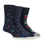 Load image into Gallery viewer, 3 Pairs Men&#39;s Argyle Cotton Socks - Motif
