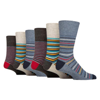 6 Pairs Men's Cotton Socks - Stripe Connection