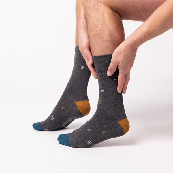 6 Pairs Men's Cotton Socks - Geometric Myriad