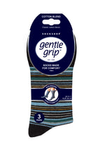 Load image into Gallery viewer, 6 Pairs Men&#39;s Milano Stripe Cotton Socks - Black/Navy/Charcoal Mix
