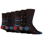 Load image into Gallery viewer, 6 Pairs Men&#39;s New World GEO Cotton Socks - Black Mix
