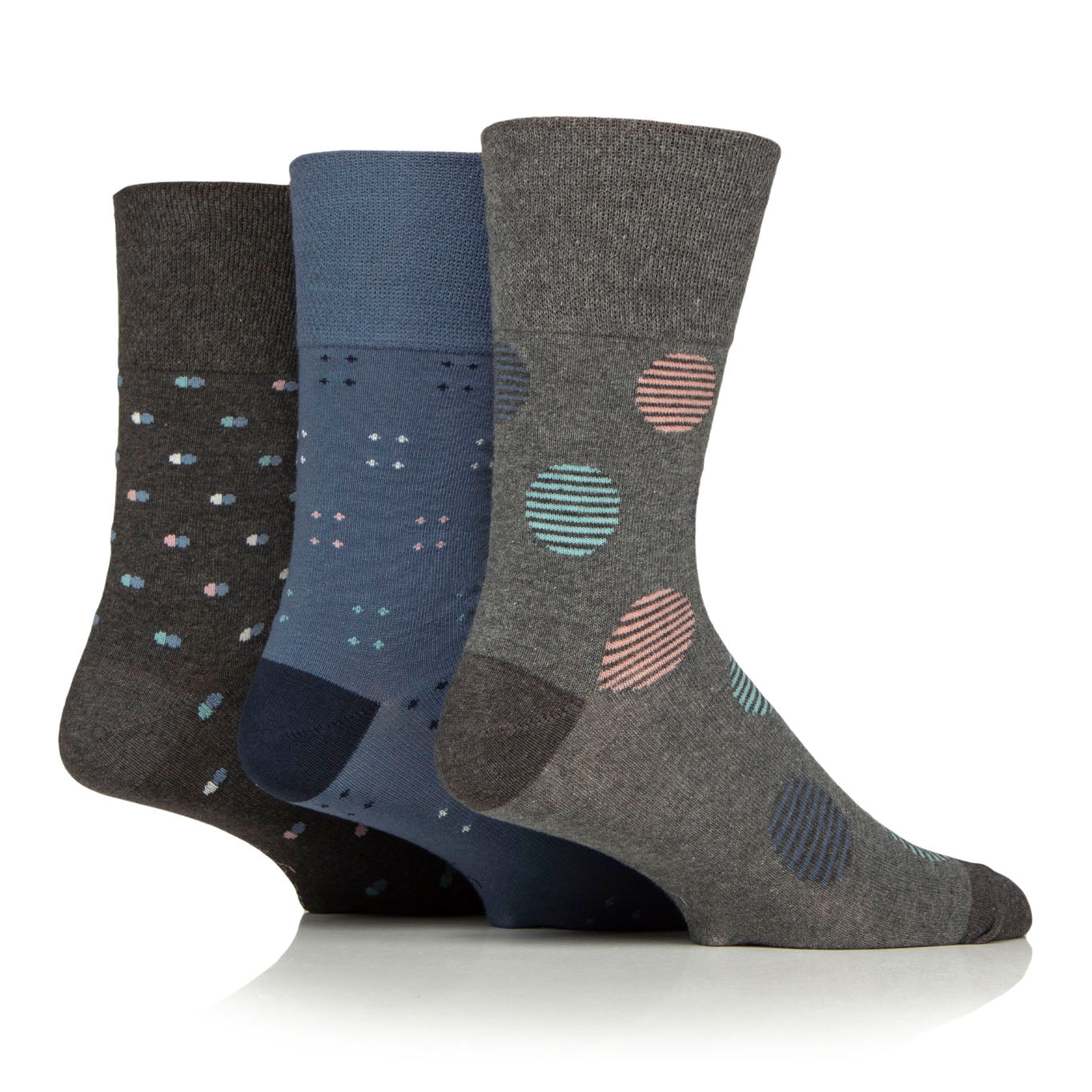 3 Pairs Men's Cotton Socks - Cosmic Neutral