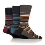 Charger l&#39;image dans la galerie, Lot de 3 paires de chaussettes en coton pour homme – Rayures dimensionnelles
