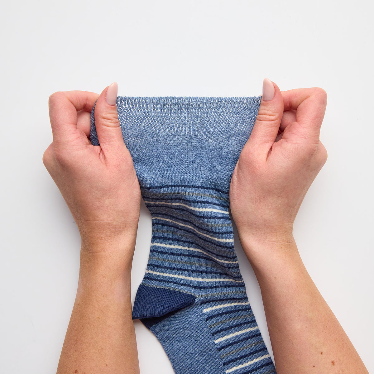 Lot de 3 paires de chaussettes en coton pour homme - Rayures décontractées