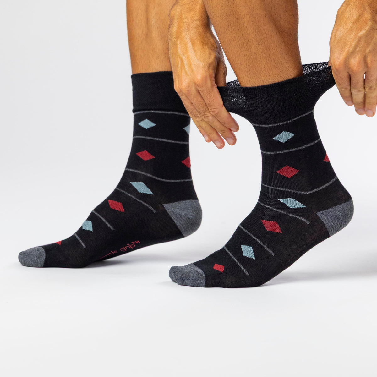 3 Pairs Men's Cotton Socks - Modernised Argyle