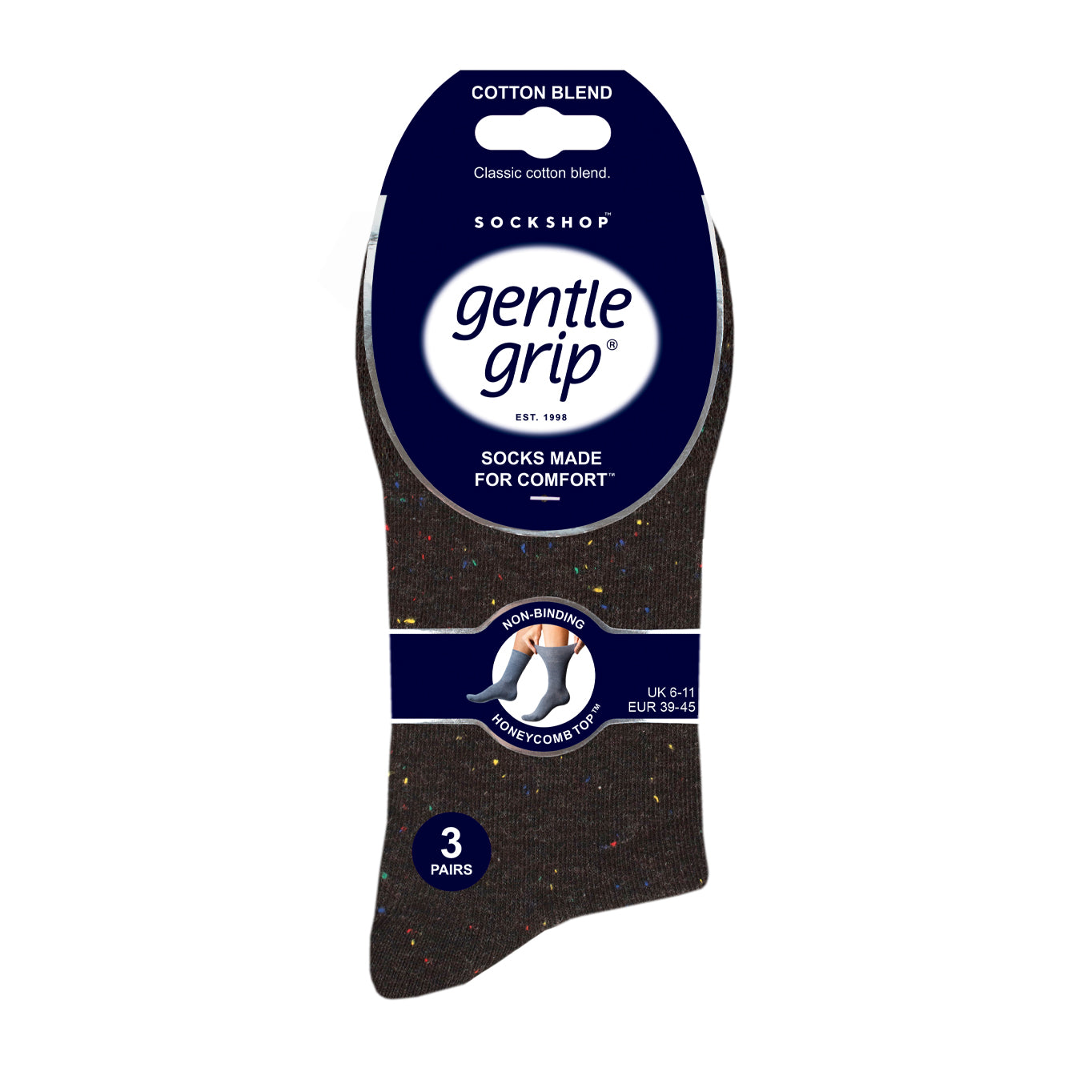 3 Pairs Men's Cotton Socks - Nepp Charcoal