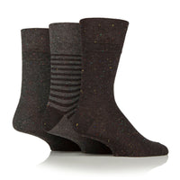 3 Pairs Men's Cotton Socks - Nepp Charcoal