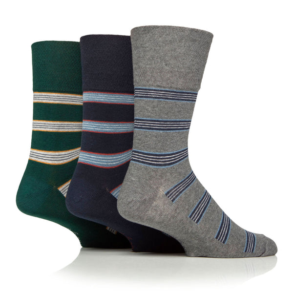 3 Pairs Men's Cotton Socks - Bohemian Stripe