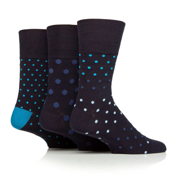 3 Pairs Men's Cotton Socks - Navy Eclipse