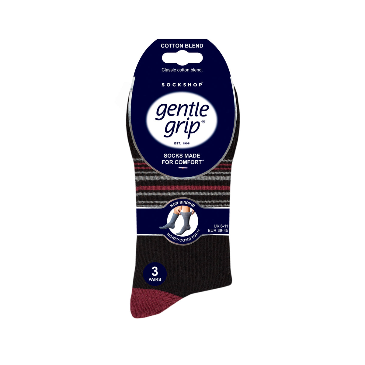 3 Paar Herren-Baumwollsocken – Modernisiertes Argyle