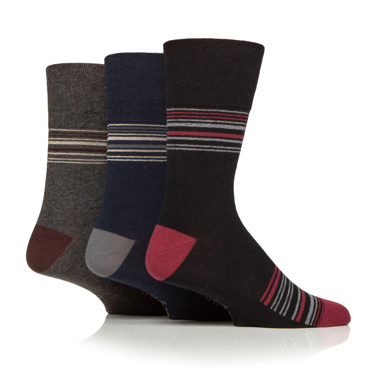 3 Paar Herren-Baumwollsocken – Modernisiertes Argyle