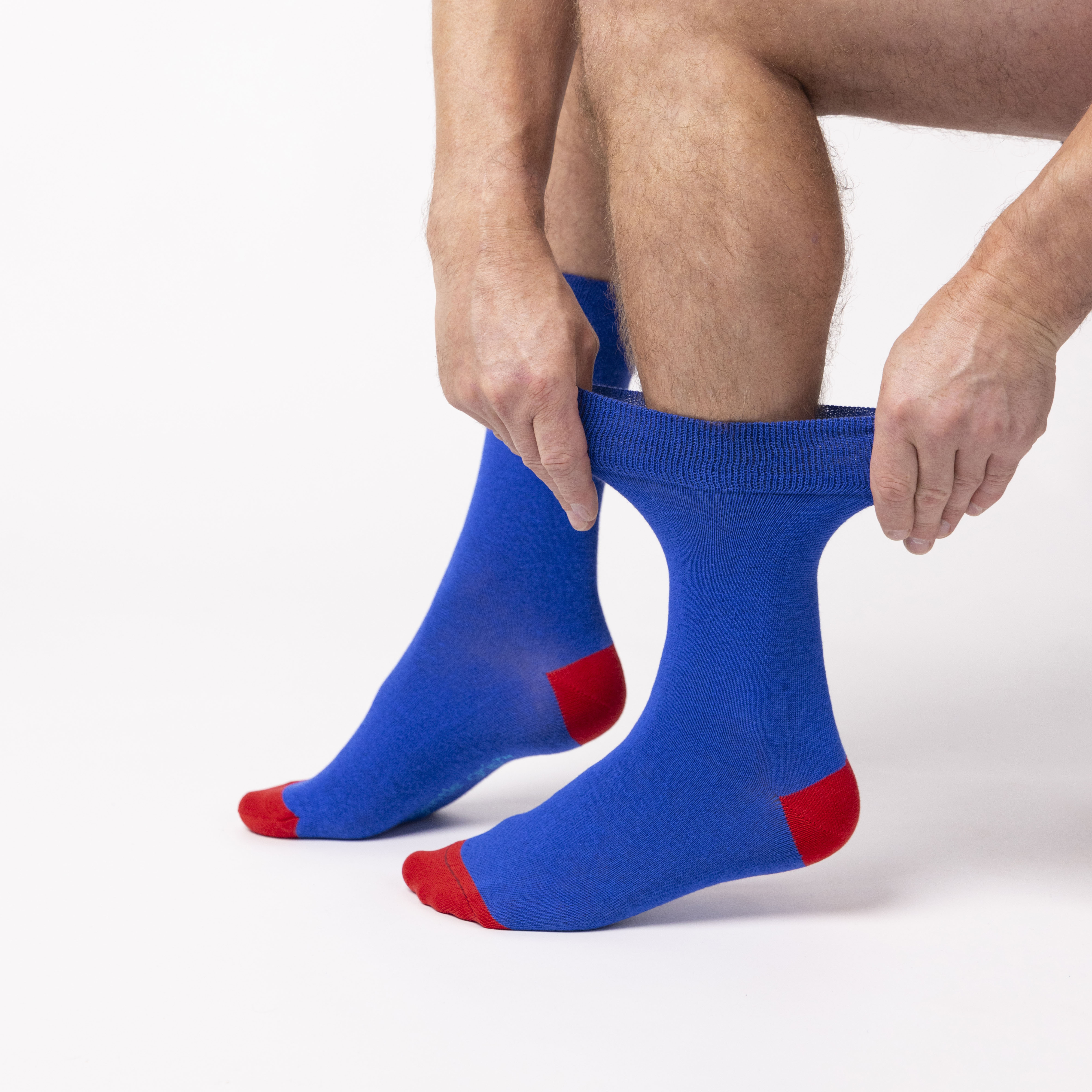 6 Pairs Men's Colourburst Cotton Socks - Royal