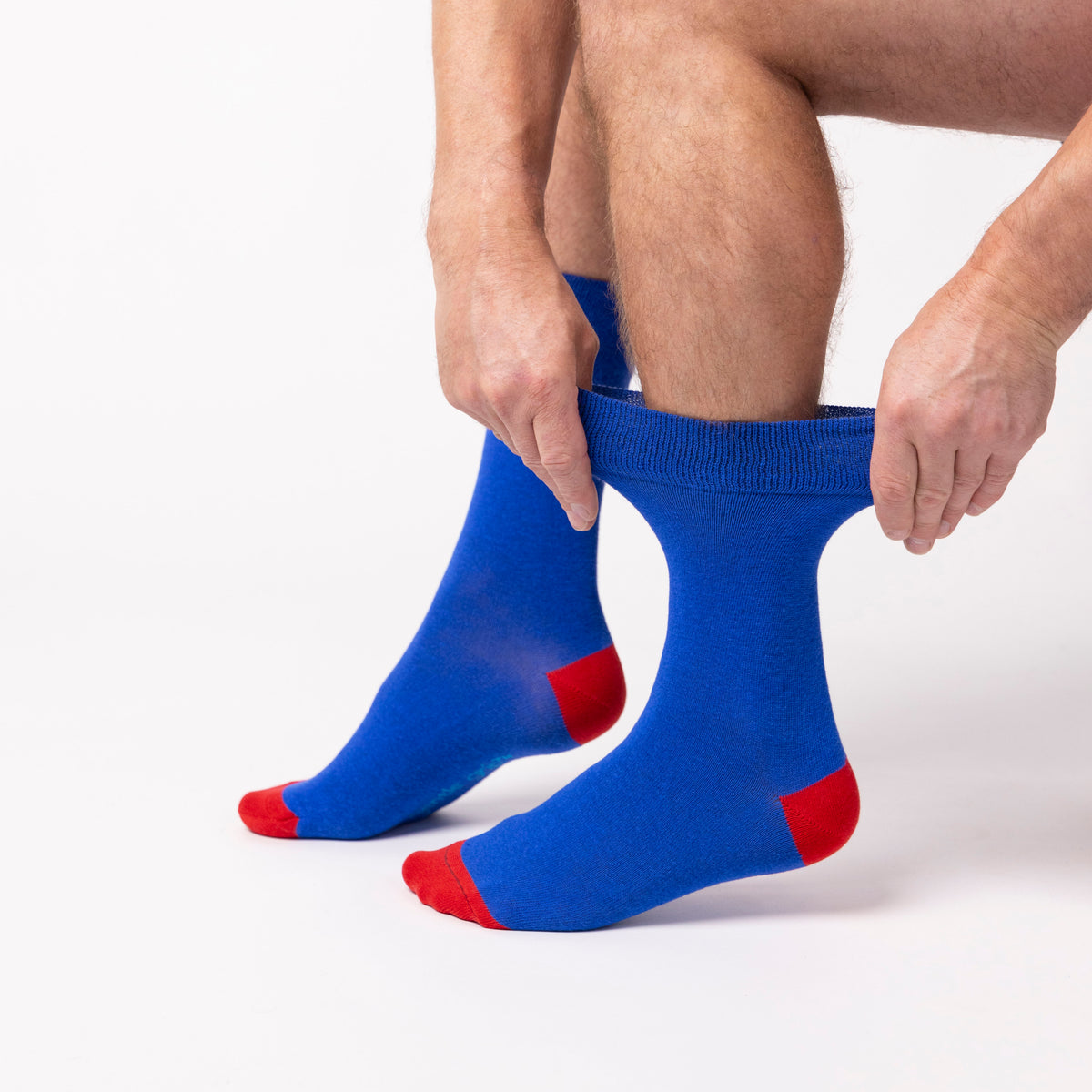 6 Pairs Men's Colourburst Cotton Socks - Royal