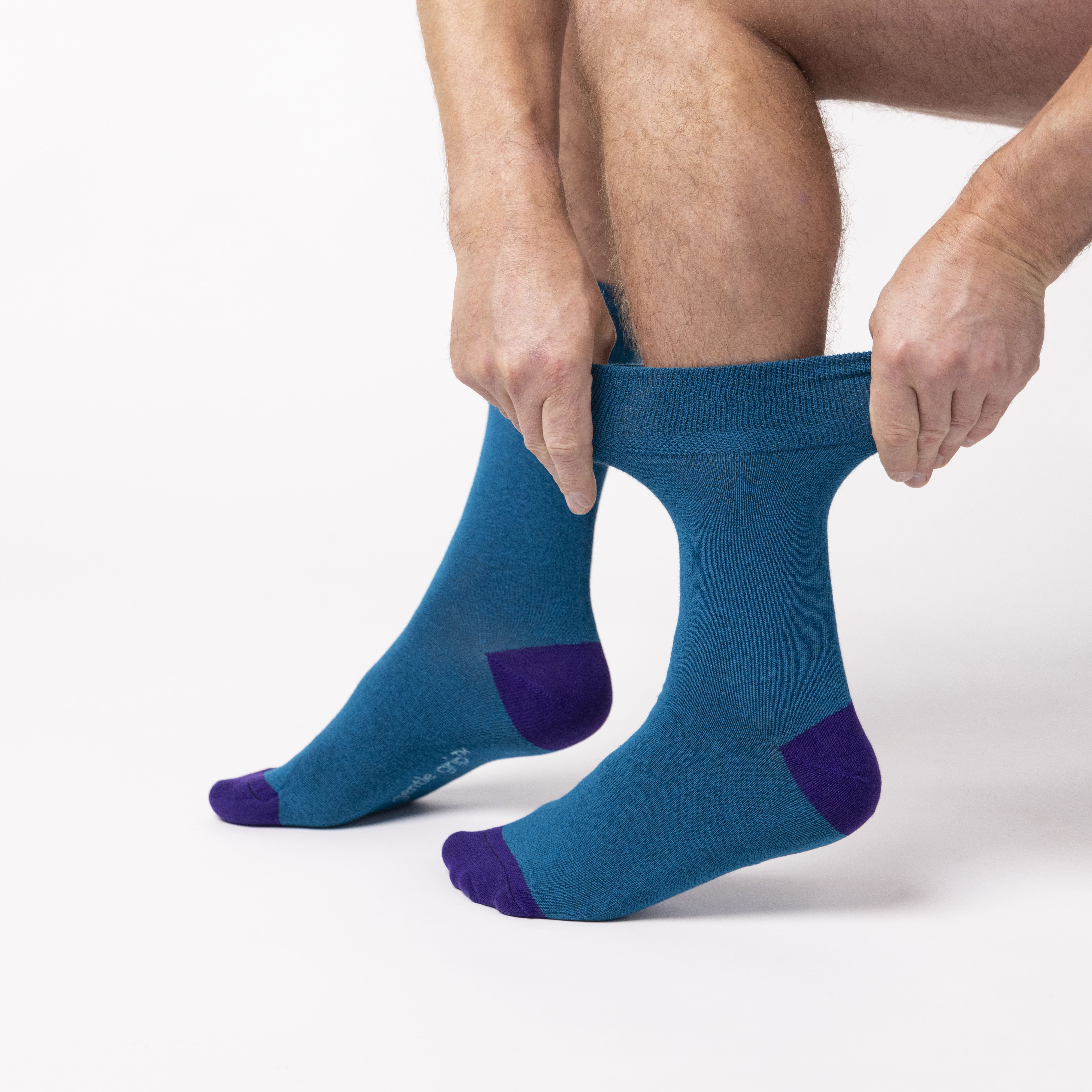 6 Pairs Men's Colourburst Cotton Socks - Aqua