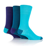 Load image into Gallery viewer, 3 Pairs Men&#39;s Colourburst Cotton Socks - Aqua
